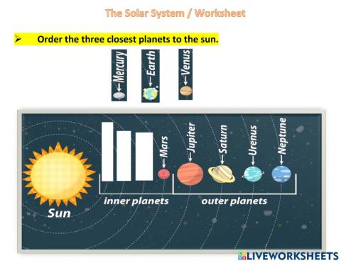 Solar system worksheet