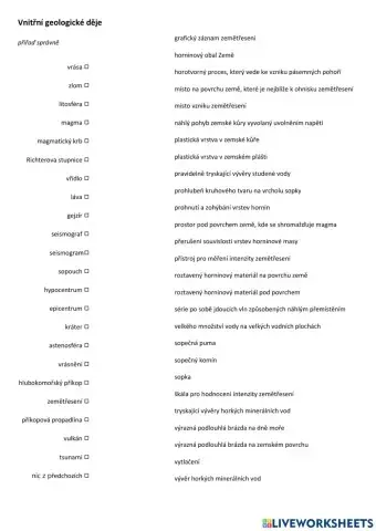 Vnitřní geologické děje