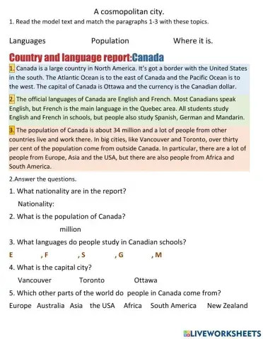 Country and language report:Canada.EP1. (pg.35).