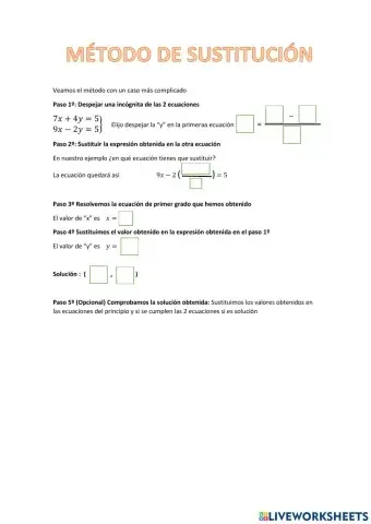 Método de sustitución 2