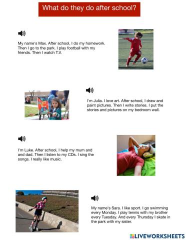 After school activities