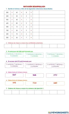 Notación desarrollada