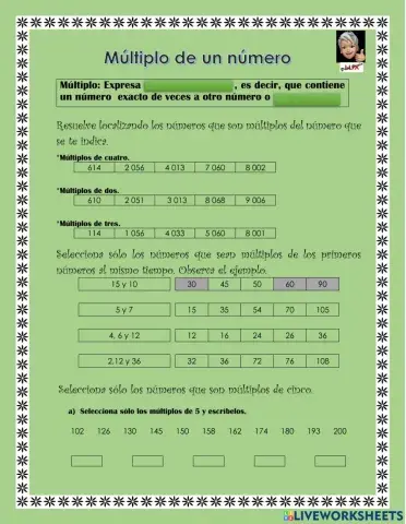 Múltiplo de un número