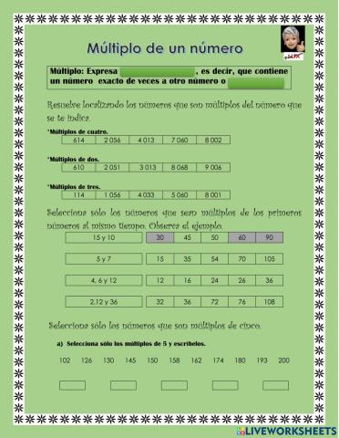 Múltiplo de un número