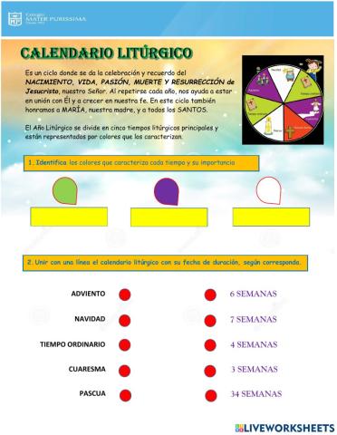 Calendario Litúrgico