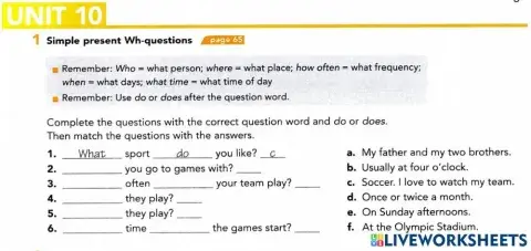 Simple Present Wh-Questions