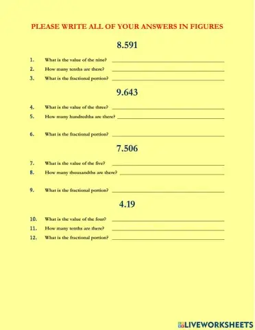 Decimal Place Value