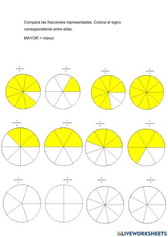 Comparando fracciones