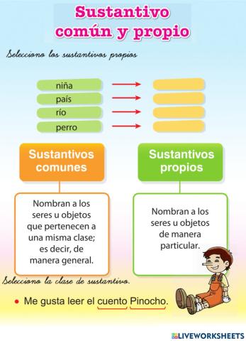 Sustantivos: propio y comunes