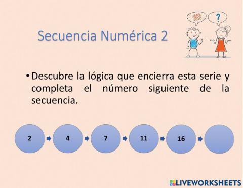 Secuencia numérica 2