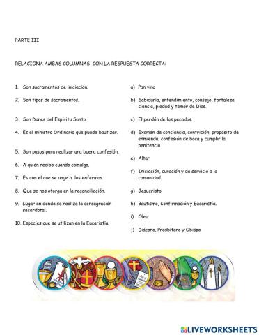 Examen de sacramentos