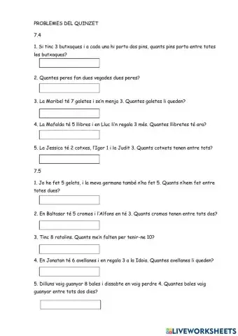 Problemes del Quinzet