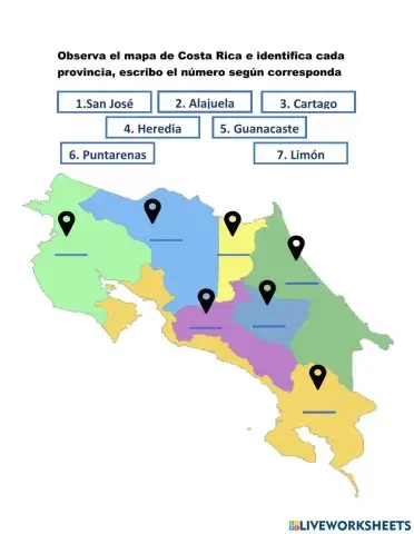 Provincias de costa rica