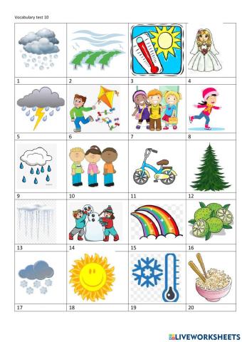 Vocabulary family and friends 2 unit 10