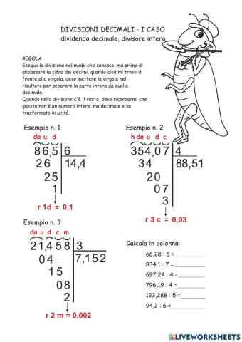 Divisioni decimali