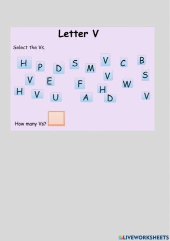 Letter V