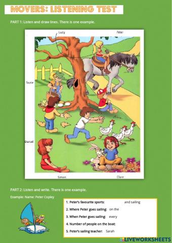 Movers: listening test