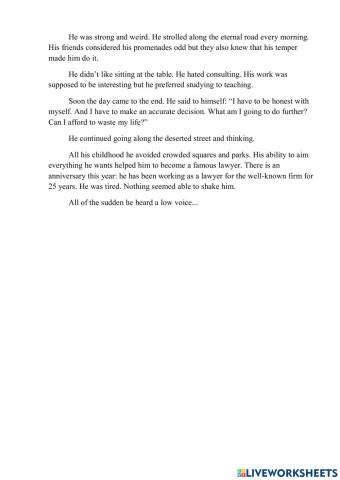 Reading comprehension