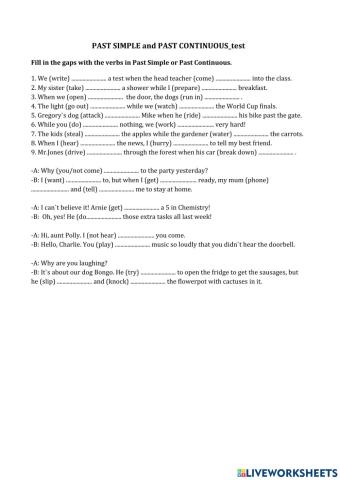 Past Simple and Past Continuous