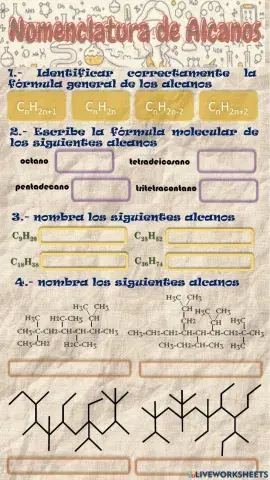 Nomenclatura de Alcanos