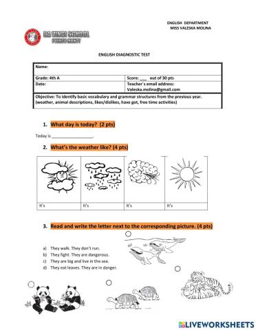LWU 4 diagnostic test