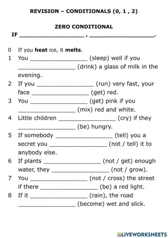 Revision - CONDITIONALS (choose mode)
