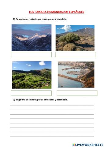 LOS PAISAJES HUMANIZADOS