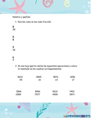 Ejercicios de matemática