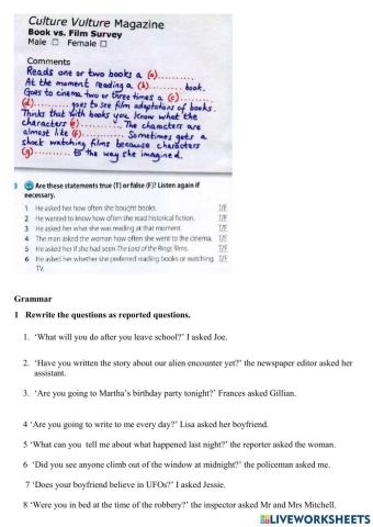 TV and reported speech