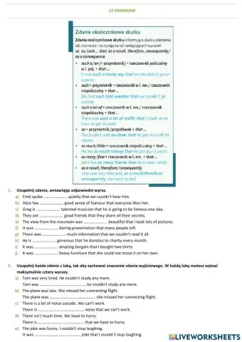 E8 U13 Świat przyrody Grammar