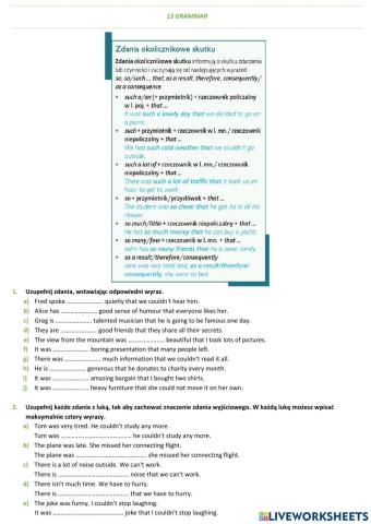 E8 U13 Świat przyrody Grammar