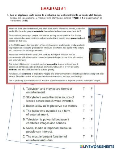 Simple past regular verbs