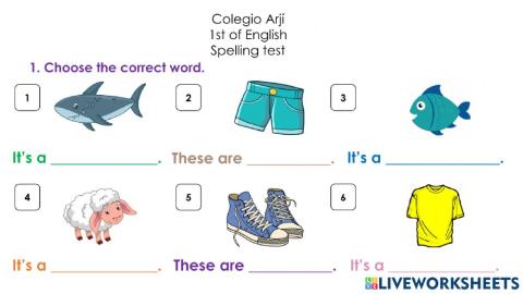 Spelling test SH