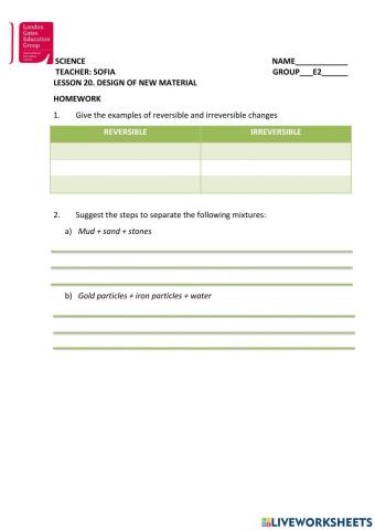 Reversibe-Irreversible