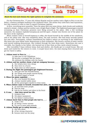 Spotlight 7 Task 7304