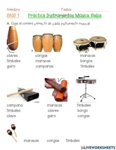 U5: Salsa Music Instruments Practice (03-23-2021)