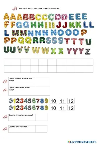 Escrita do primeiro nome