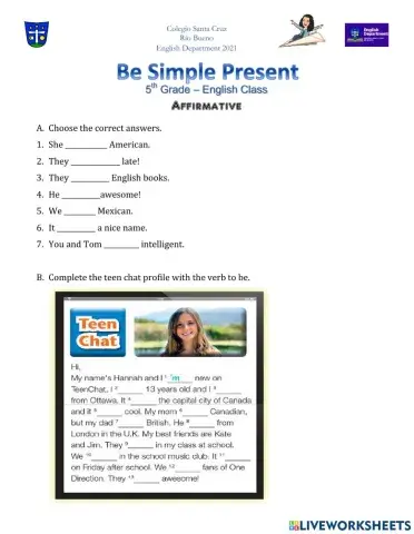 Verb to be affirmative