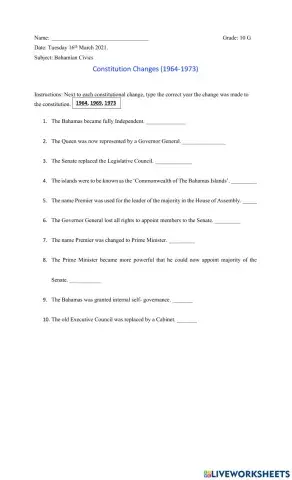 Constitutional Changes