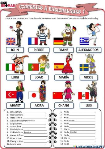 Countries and Nationalities