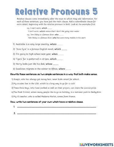 Relative Pronouns 5