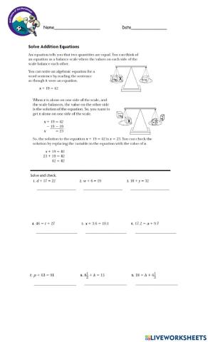 Solving Equations