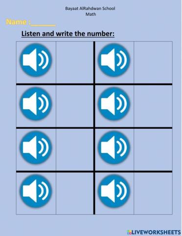 Listen to the numbers