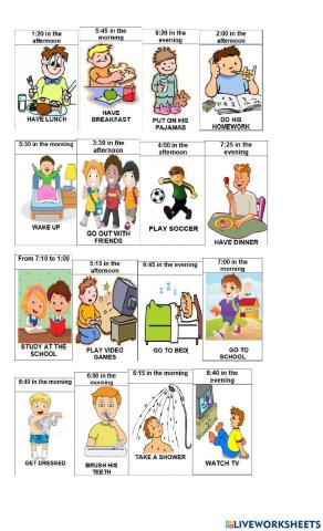 Simple present routine