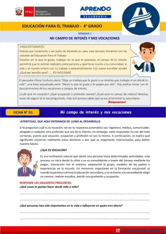 Mi campo de interés y mi vocación