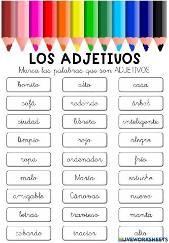 Los adjetivos