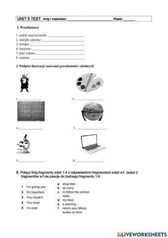 Brainy 5 unit 5 test