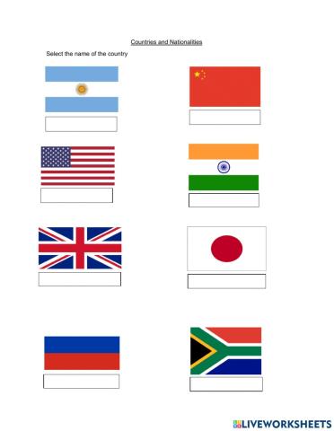Countries and Nationalities