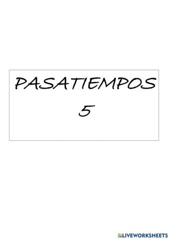 pasatiempos 5
