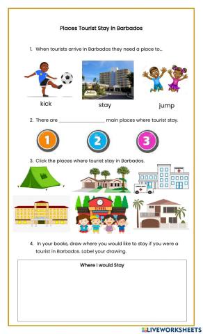 Places Where Tourist Stay